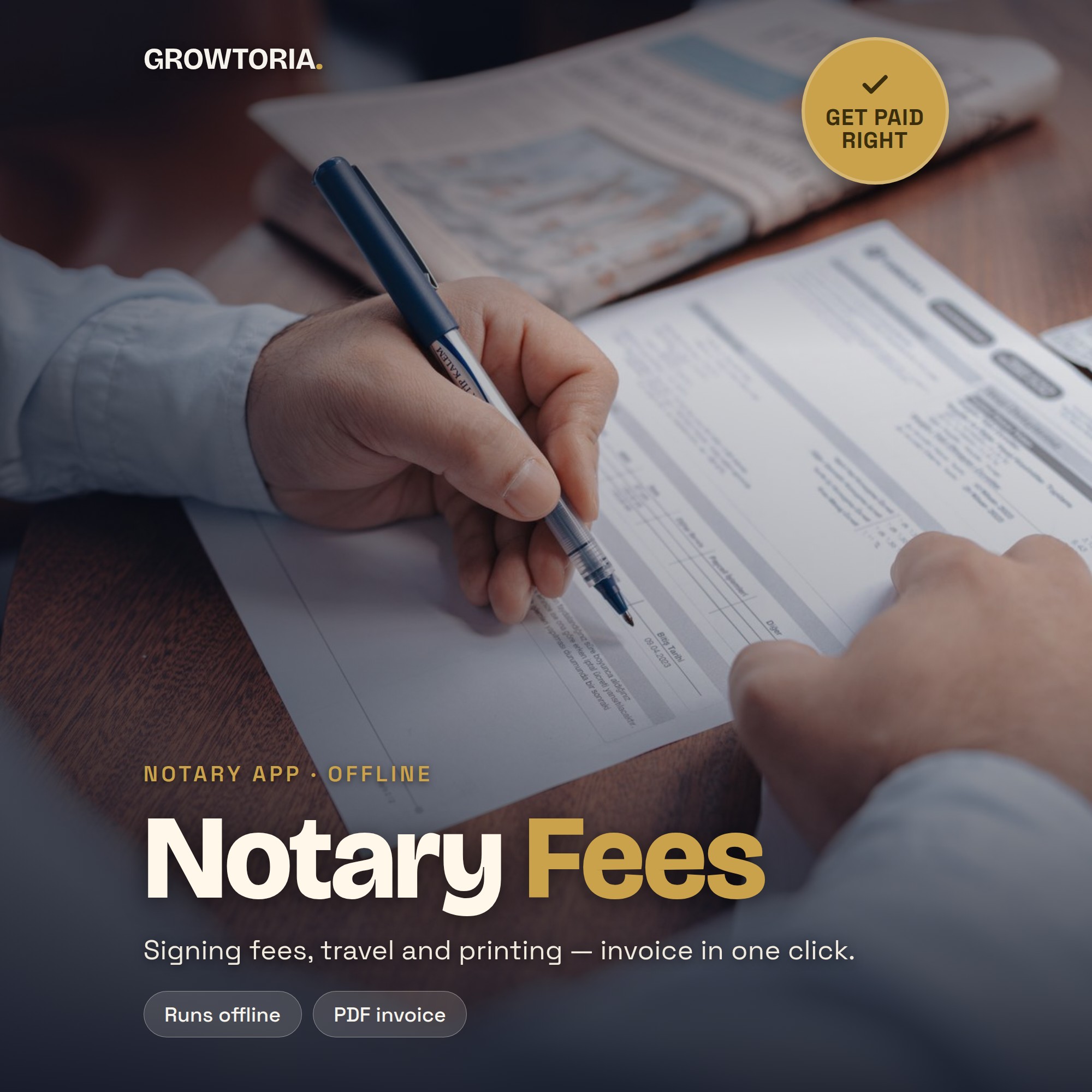 Notary Invoice Fee Calculator Software Mobile Notary Signing Agent App PDF